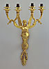 A magnificent set of 4 Empire gilt bronze wall lights